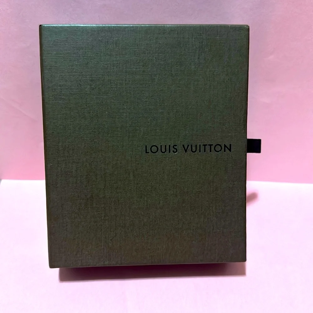 Authentic LOUIS VUITTON Size 6 X 5 X 1.5 Brown Empty Box For Jewelry Storage
